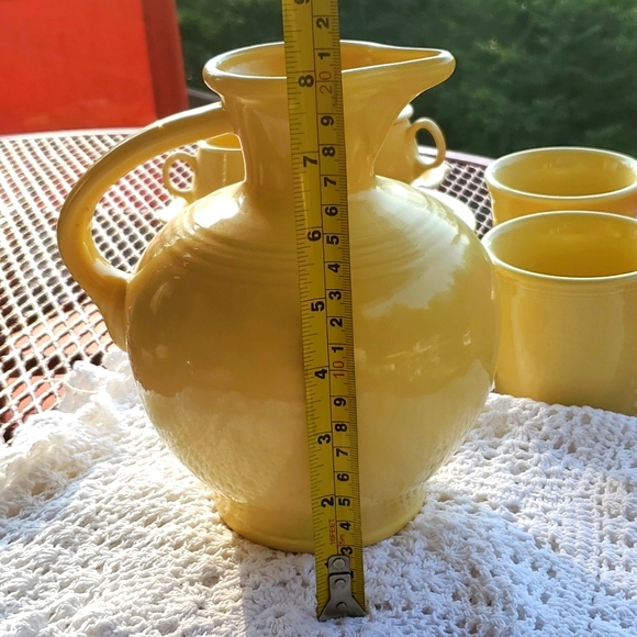 Fiestaware Pale Yellow Water Pitcher - Picture 3 of 12